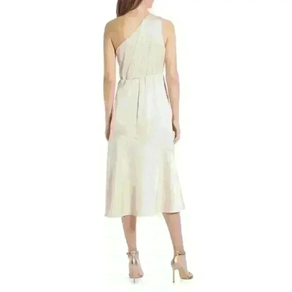NEW! Sam Edelman Women's 6 One-shoulder Satin Midi Dress NWT $128 - Picture 3 of 4